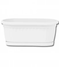Samozavlažovací truhlík bílý - 22 cm - prodej truhlíků - 1 ks