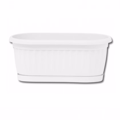 Samozavlažovací truhlík bílý - 22 cm - prodej truhlíků - 1 ks