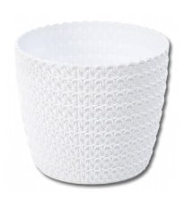 Obal na květináč Magnolia bílý - 14 x 12 cm - prodej obalů - 1 ks