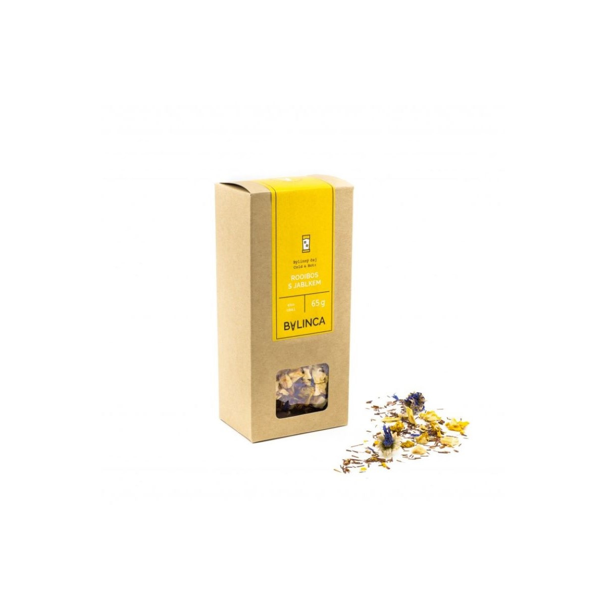 Rooibos s jablkem - směs bylinek a ovoce - BIO kvalita - prodej bio bylinných čajů - 65 g