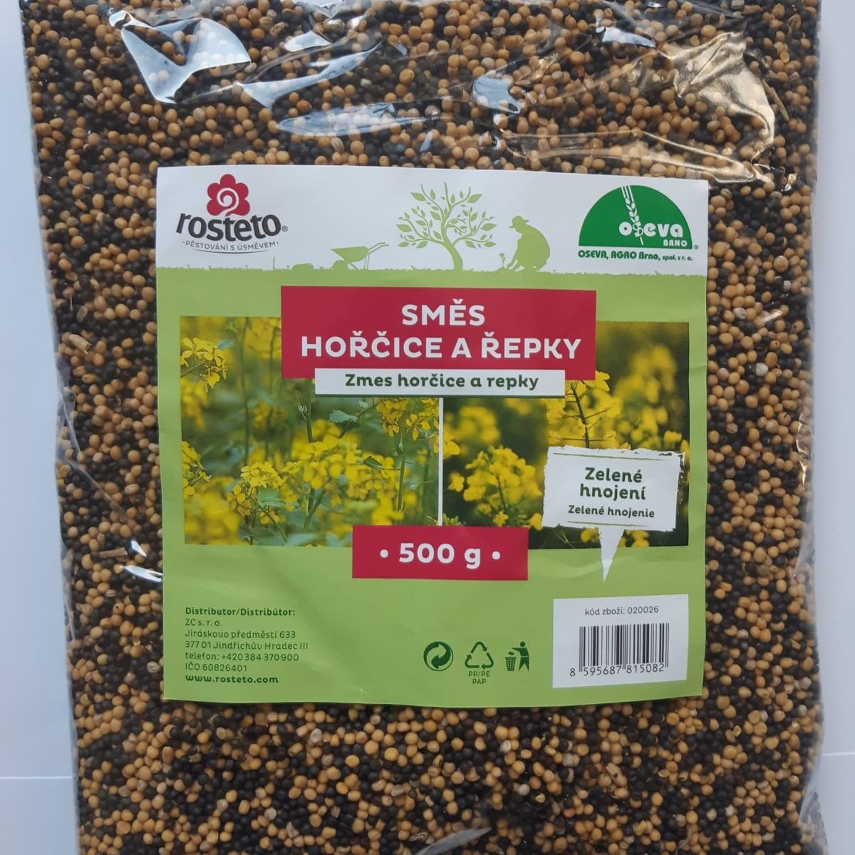 Směs hořčice a řepky - zelené hnojení - prodej semen - 500 g