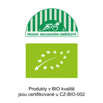 Produkty v BIO kvalitě jsou certifikované u CZ-BIO 002.
