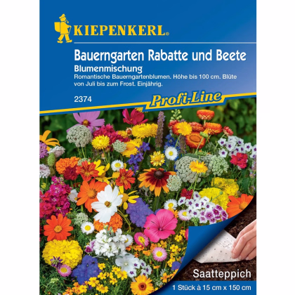 Směs pro chalupářské záhony - prodej výsevních pásků - 15x150 cm