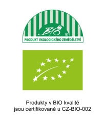 Produkty v BIO kvalitě jsou certifikované u CZ-BIO-002.