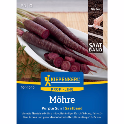 Semena mrkve Purple Sun F1 - prodej výsevních pásků - 5 m