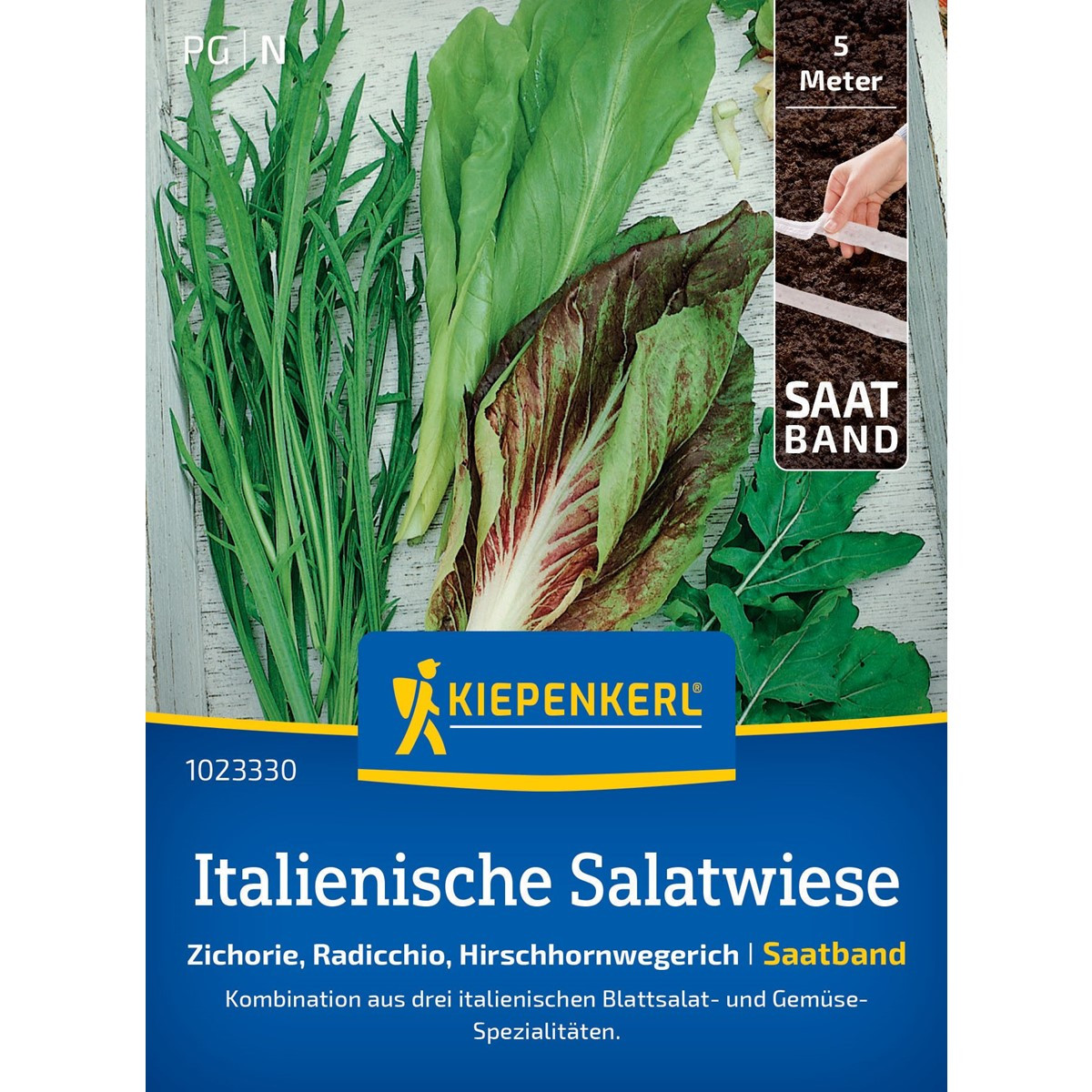 Semena italských salátů - prodej výsevních pásků - 5 m