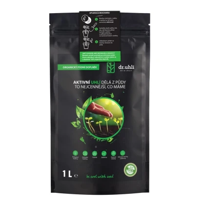 Biochar - aktivní uhlí k rostlinám - Devrakon - prodej hnojiv - 1 l