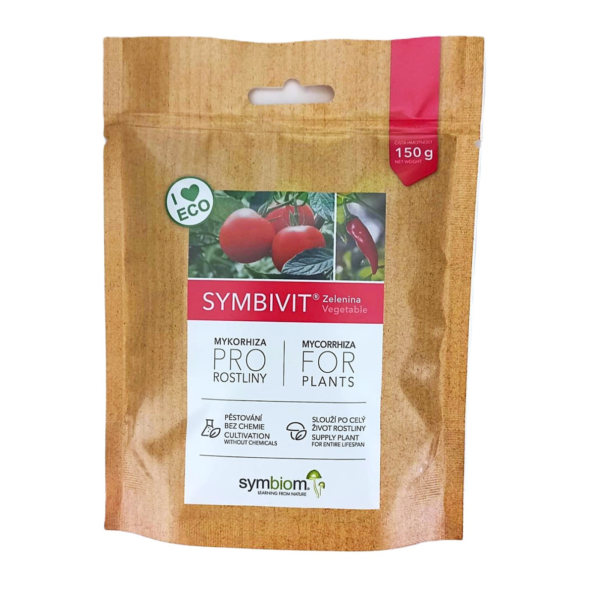 Mykorhiza pro plodovou zeleninu - Symbivit Rajčata a papriky - prodej hnojiv - 150 g