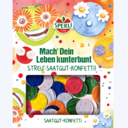 Semínkové květinové konfetti - kulaté - Sperli - prodej semen - 1 ks