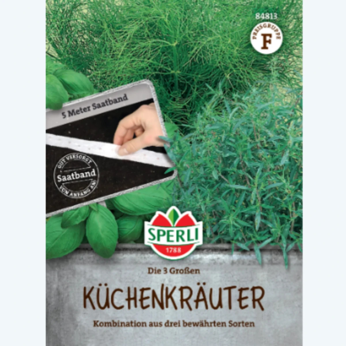 Tři oblíbené bylinky - prodej výsevních pásků - Sperli - 1 ks