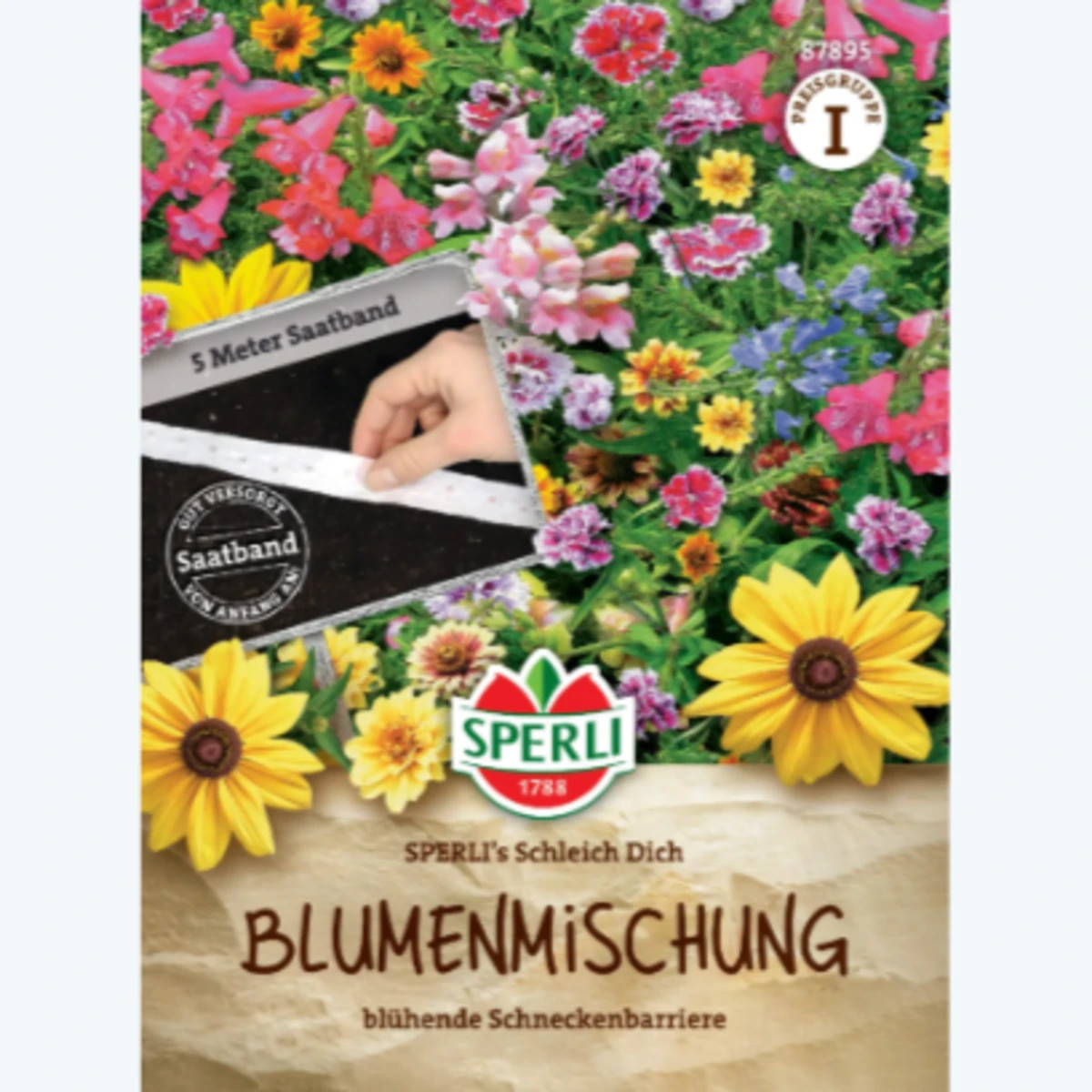 Rozkvetlá zábrana proti slimákům - prodej výsevních pásků - Sperli - 1 ks