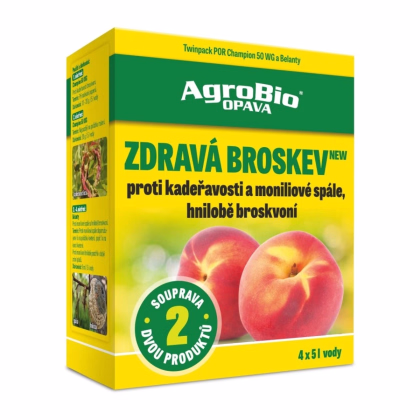 Zdravá broskev NEW - AgroBio Opava - prodej ochrany rostlin - 2 x 20 g + 18 ml