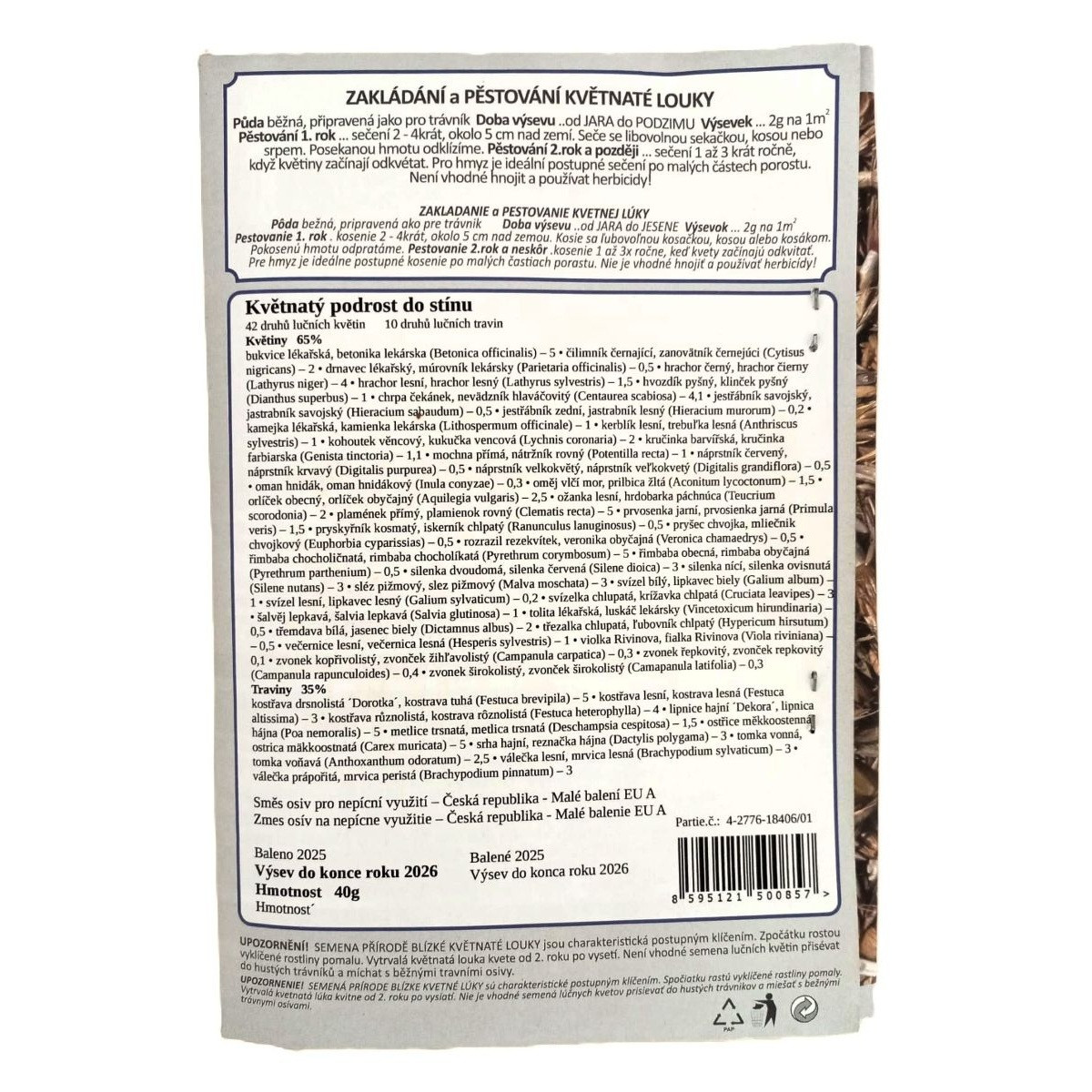 Květnatý podrost do stínu - Planta Naturalis - prodej semen - 40 g