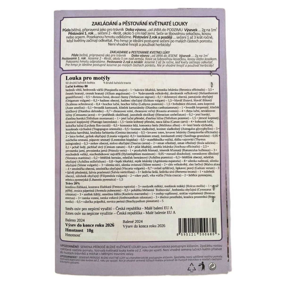 Louka pro motýly - Planta Naturalis - prodej semen - 10 g