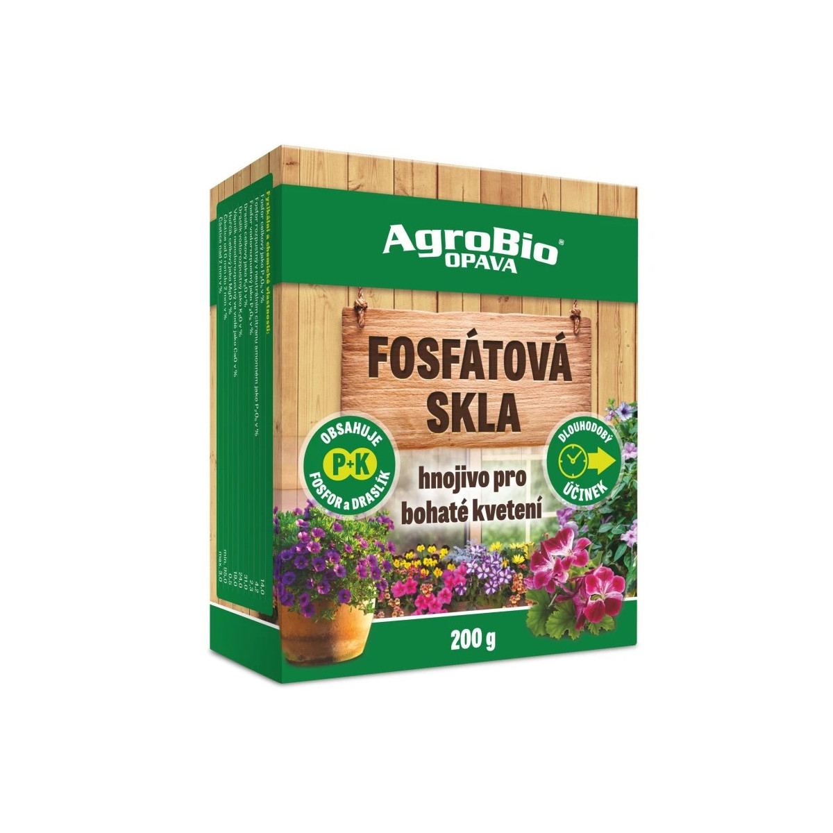 Fosfátová skla - hnojivo v prášku - AgroBio - prodej hnojiv - 200 g