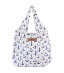 Plátěná taška s kotvou - modro-bílá - Strömshaga AB - prodej doplňků do domácnosti - 1 ks