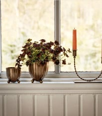 Dekorativní květináč Vilmer - antik mosaz - Strömshaga AB - 8,5 x 8,5 cm - prodej obalů - 1 ks