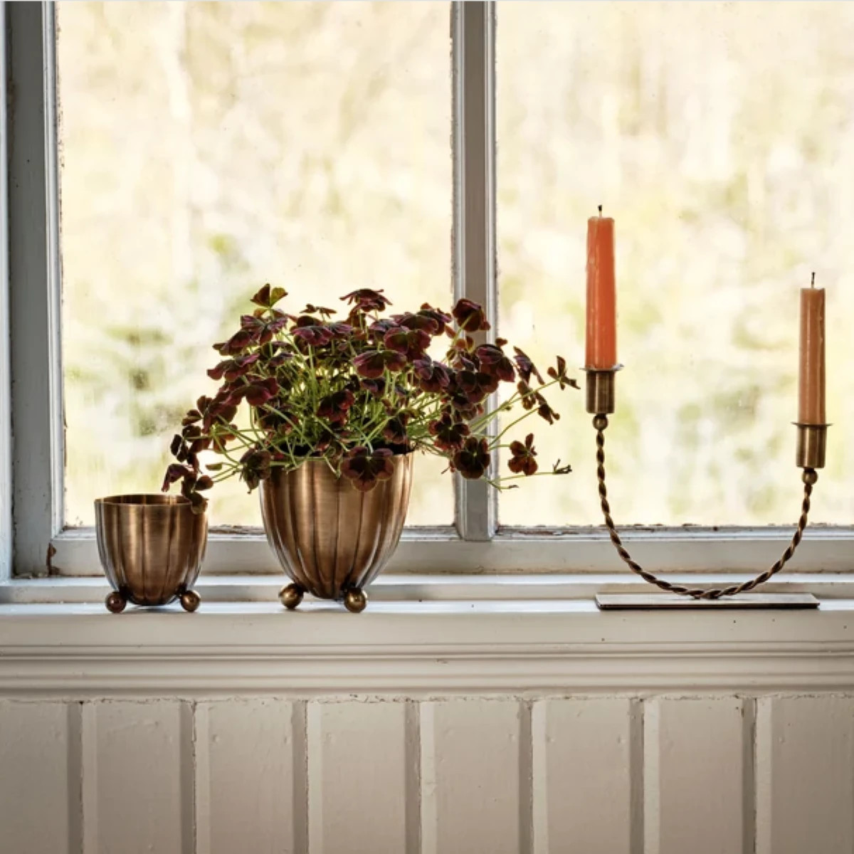 Dekorativní květináč Vilmer - antik mosaz - Strömshaga AB - 8,5 x 8,5 cm - prodej obalů - 1 ks