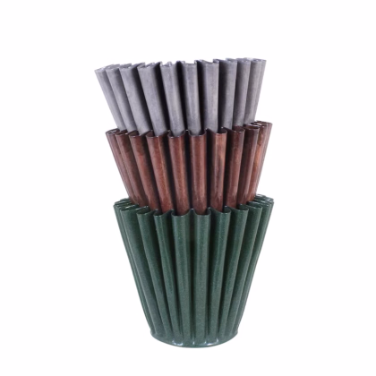 Kovový květináč Ronja - zelený - vel. M - Strömshaga AB - 8,5 x 8,5 cm - prodej obalů - 1 ks