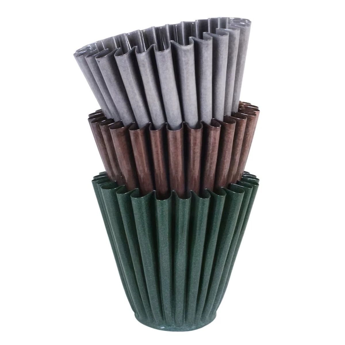 Kovový květináč Ronja - zelený - vel. L - Strömshaga AB - prodej obalů - 1 ks