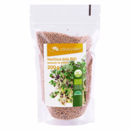 BIO Hořčice bílá - Sinapis alba - prodej bio semen na klíčení - 200 g