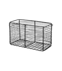 Černý drátěný koš - hranatý - Strömshaga AB - 1 ks