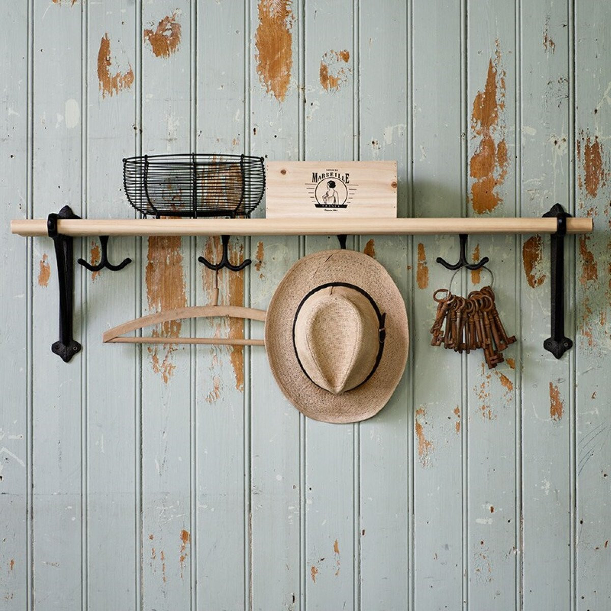 Stylový drátěný košík - černý - velký - Strömshaga AB - 1 ks