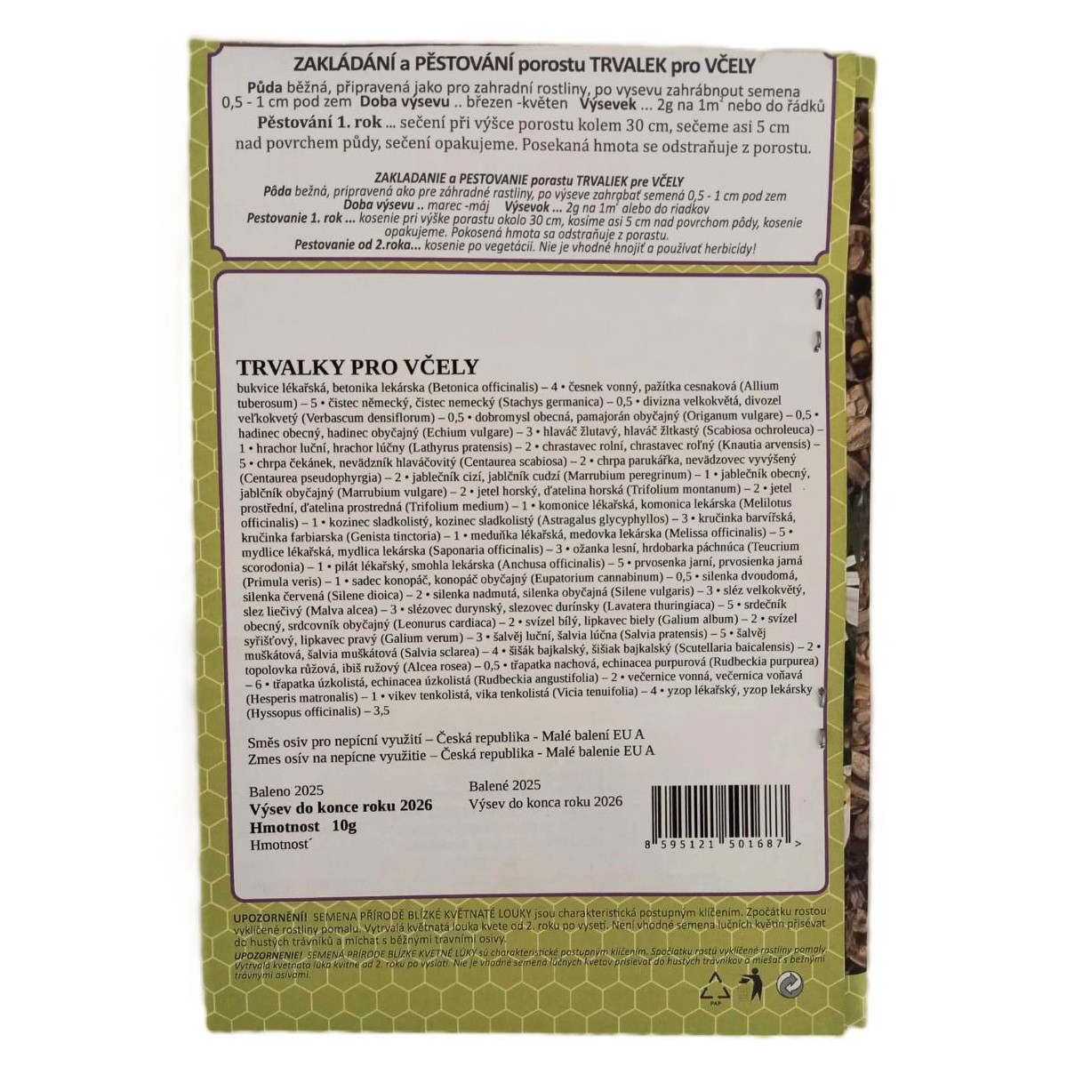 Vytrvalé květy pro včely - Planta Naturalis - prodej semen - 10 g