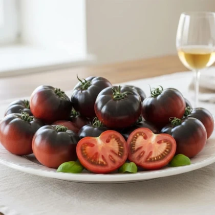 BIO Rajče tyčkové Black Beauty - Solanum lycopersicum - prodej bio semen - 7 ks