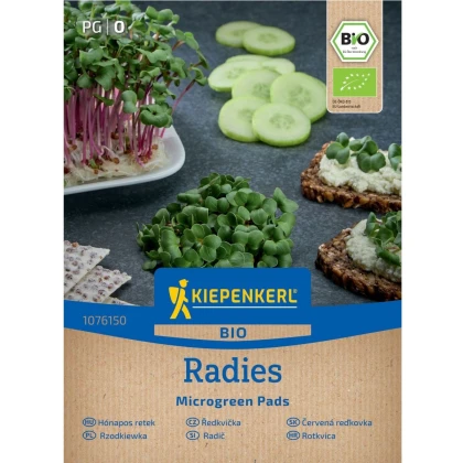 Mikrozelenina - náhradní pláty bio ředkvičky - microgreen - 3 ks