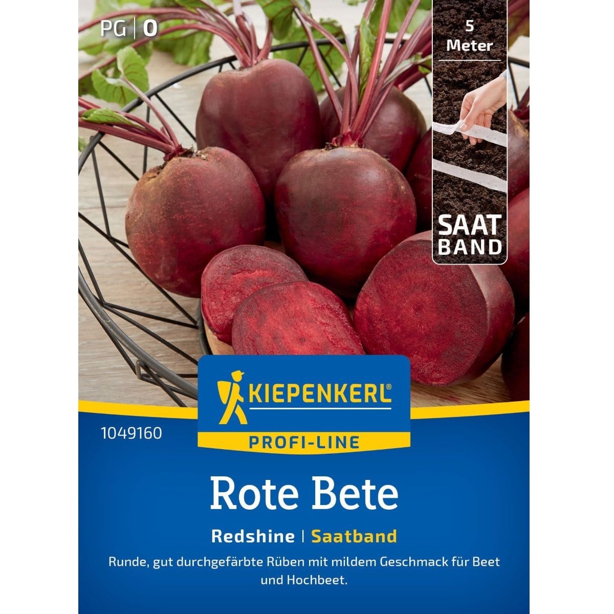 Semena červená řepa Redshine - prodej výsevních pásků - 5 m