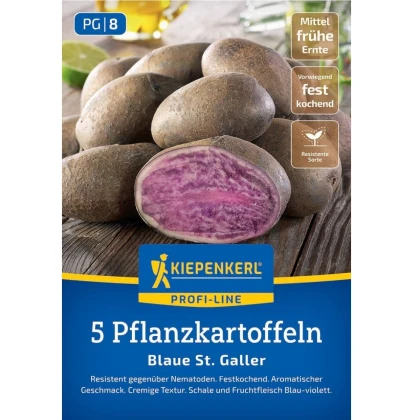 Brambory sadbové Blaue St. Galler - Solanum tuberosum - Kiepenkerl - prodej sadby - 5 ks