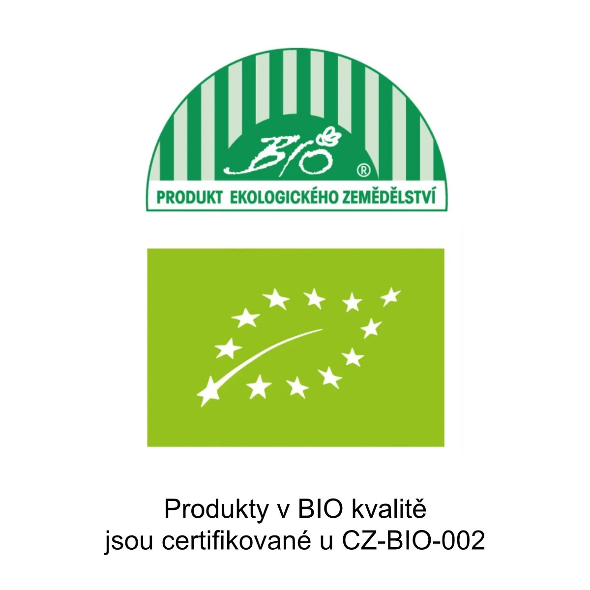 Produkty v bio kvalitě jsou certifikované u CZ-BIO-002.