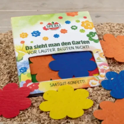 Semínkové květinové konfetti - ve tvaru květu - Sperli - prodej semen - 1 ks