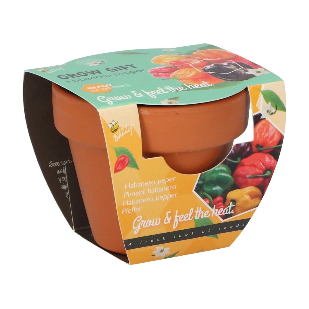 Buzzy Grow Gifts - Mini sada pro pěstování chilli papriky - Pieterpik - prodej sad - 1 ks