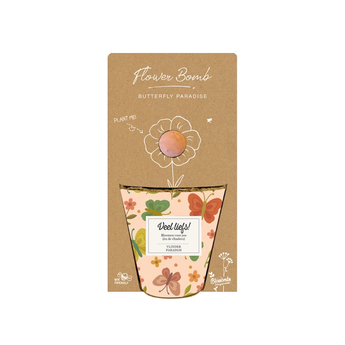 Pěstební set - Grow kit - směs pro motýly - Blossombs - prodej semínkových bomb - 1 ks
