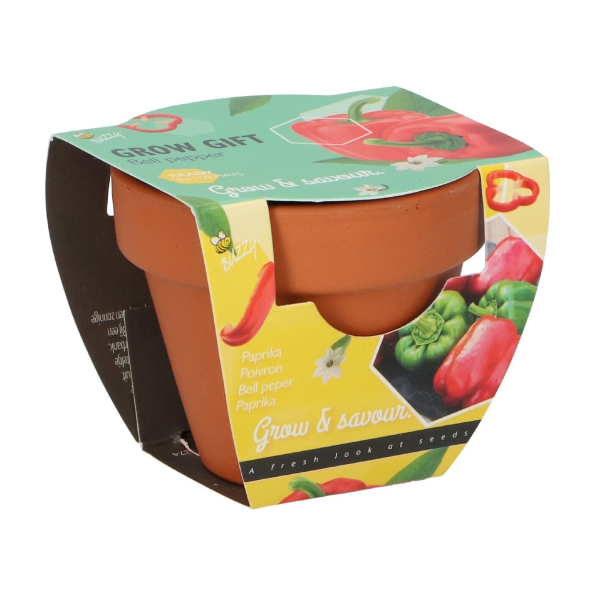 Buzzy Grow Gifts - Mini sada pro pěstování papriky - Pieterpik - prodej sad - 1 ks