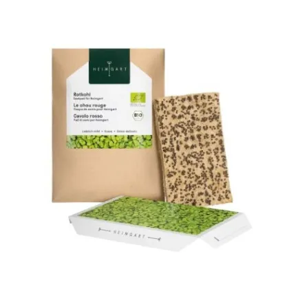 BIO microgreen Červené zelí - náhradní pláty - Heimgart - prodej bio semen na klíčení - 1 ks
