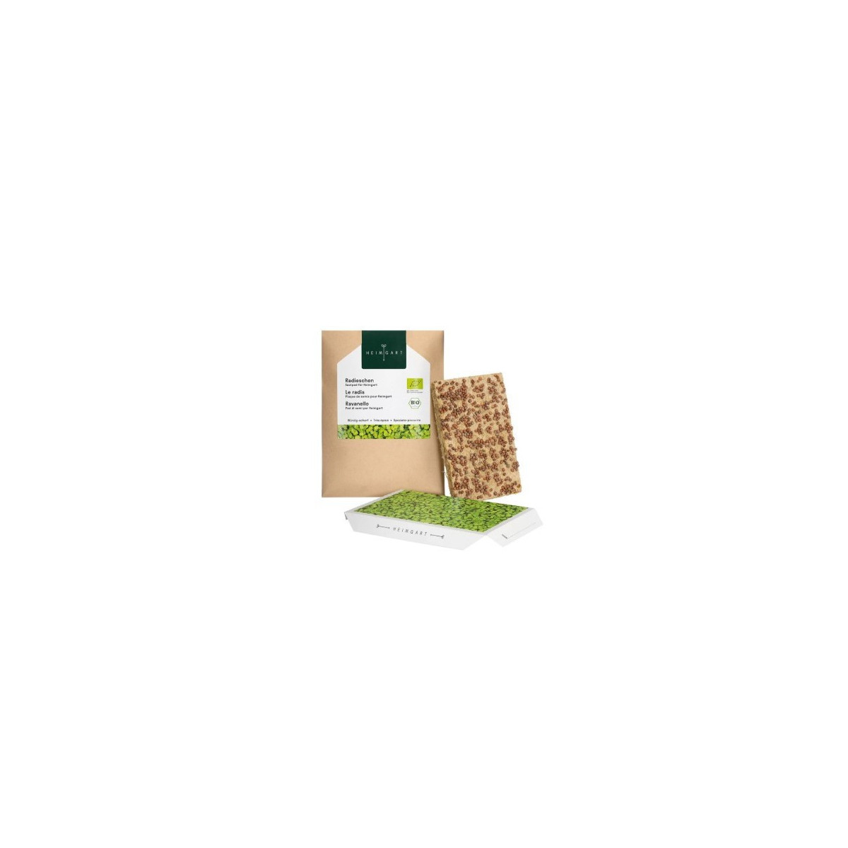 BIO microgreen Ředkvička - náhradní pláty - Heimgart - prodej bio semen na klíčení - 1 ks