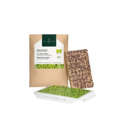 BIO microgreen Ředkvička Rambo - náhradní pláty - Heimgart - prodej bio semen na klíčení - 1 ks