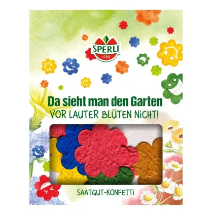 Semínkové květinové konfetti - ve tvaru květu - Sperli - prodej semen - 1 ks