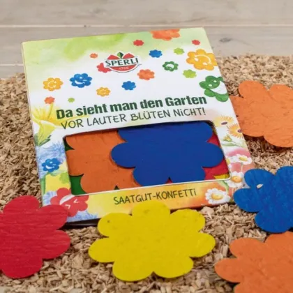 Semínkové květinové konfetti - ve tvaru květu - Sperli - prodej semen - 1 ks