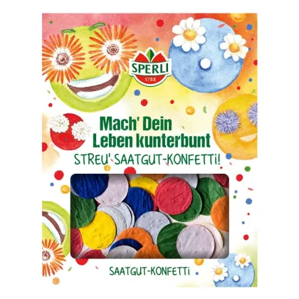 Semínkové květinové konfetti - kulaté - Sperli - prodej semen - 1 ks