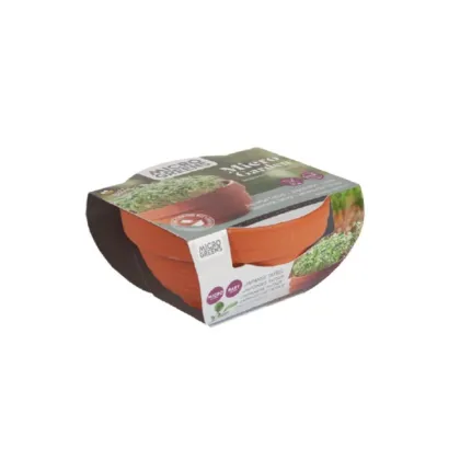 Pěstební sada Microgreens Tatsoi v terakotové misce