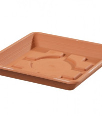 Podmiska Lara hnědá - 12 x 12 cm - Květníky a truhlíky - 1 ks