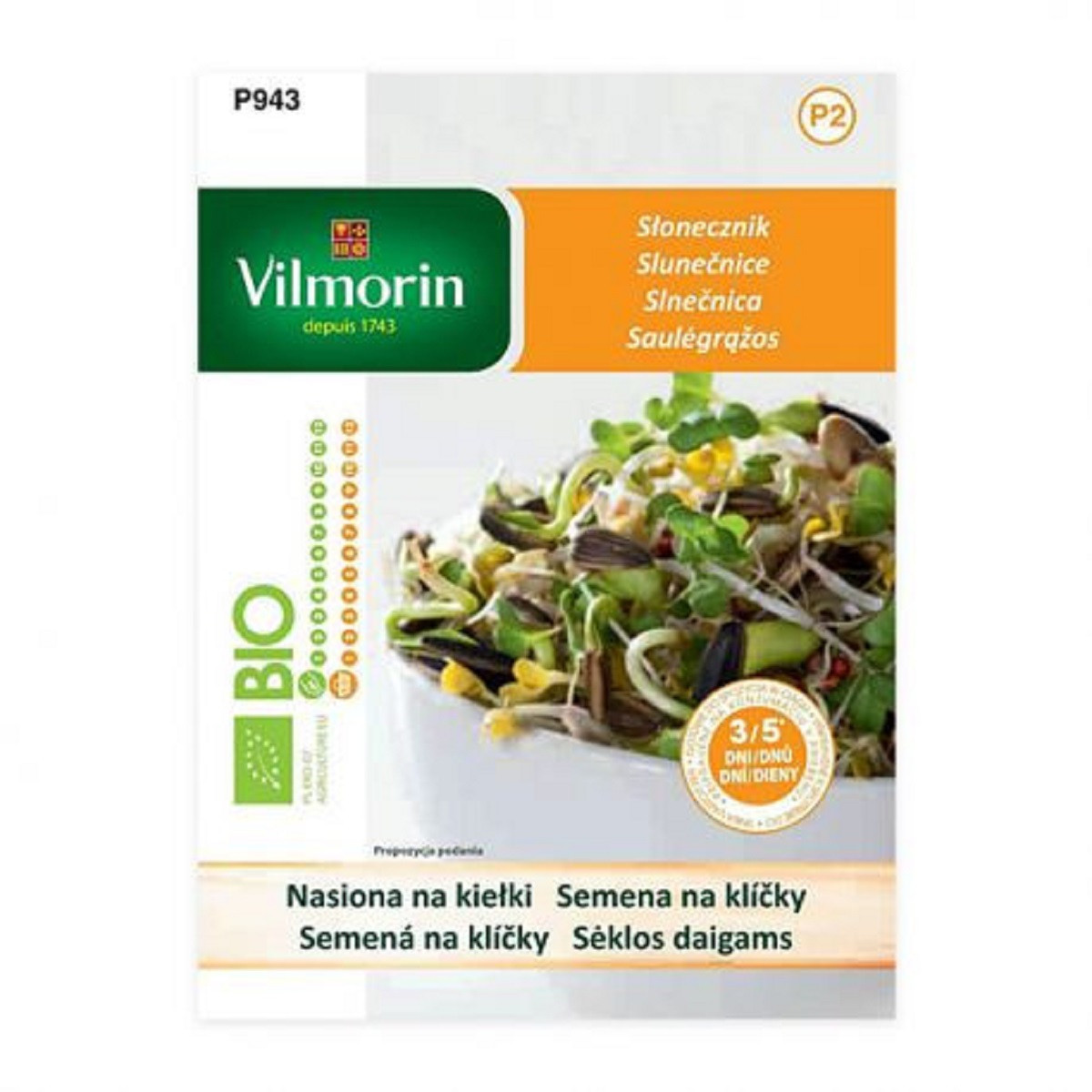 Bio semena na klíčky - Bio slunečnice - semena - 20 g