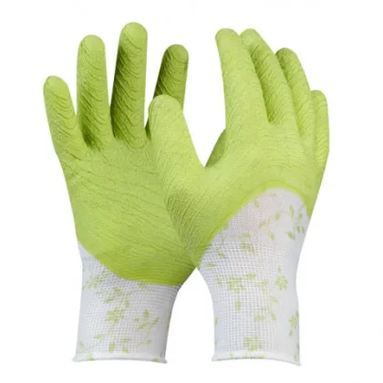 Pracovní rukavice dámské Flower zelenkavé - Pomůcky k pěstování - 1 ks