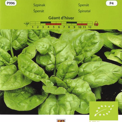 BIO Špenát Geant d'hiver - Spinacia oleracea - bio semena - 10 g