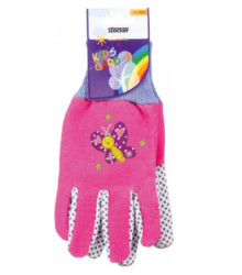 Dětské pracovní rukavice růžové - Stocker - prodej zahradních rukavic - 1 pár