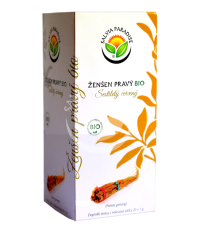 Ženšen pravý červený 6letý - Panax ginseng - BIO kvalita - prodej bio bylinných čajů - 20 x 1 g